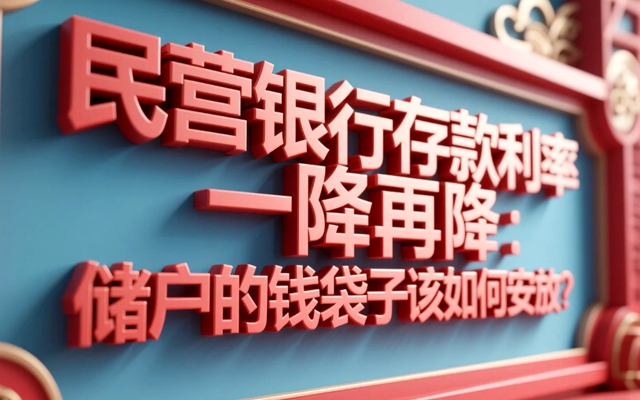 民营银行存款利率一降再降：储户的钱袋子该如何安放？